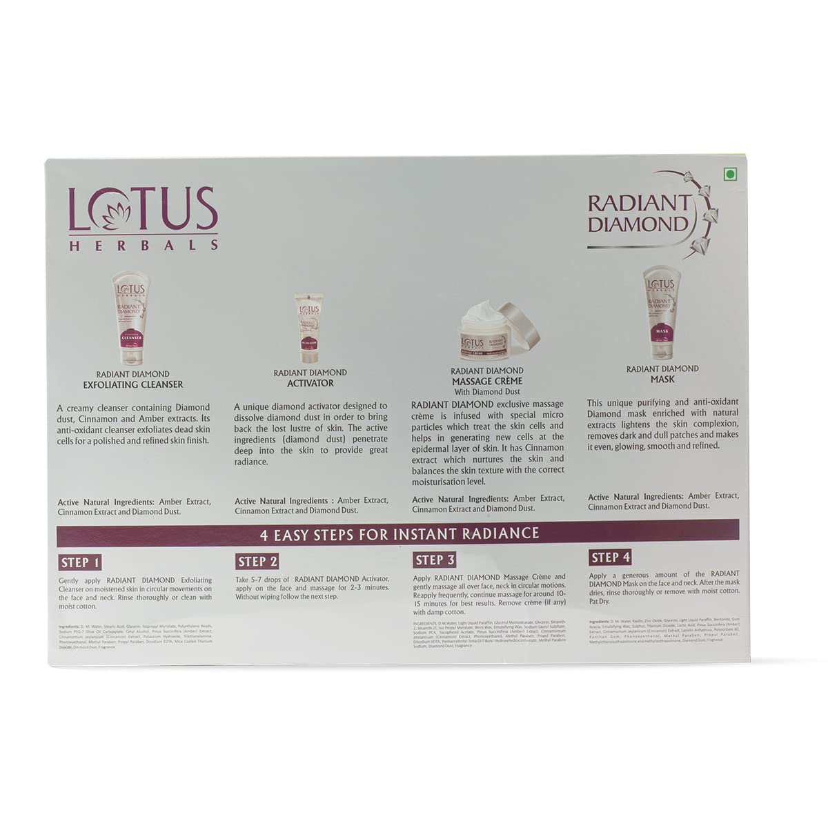 LOTUS HERBALS FACIAL KIT DIAMOND