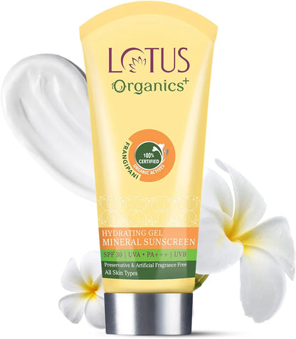 LOTUS ORGANICS HYDRATING GEL MINRAL SUNSCREEN SPF 30 50GM