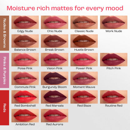 LAKME 9TO5 FOREVER MATTE LIP CRAYON BURGUNDY BLOOM 1.1G