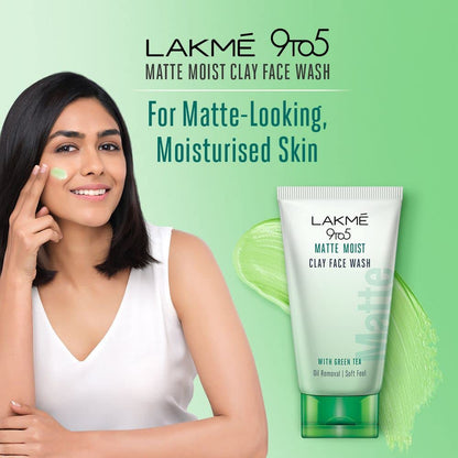 LAKME 9TO5 FACE WASH GREEN TEA CLAY MATTE 100G