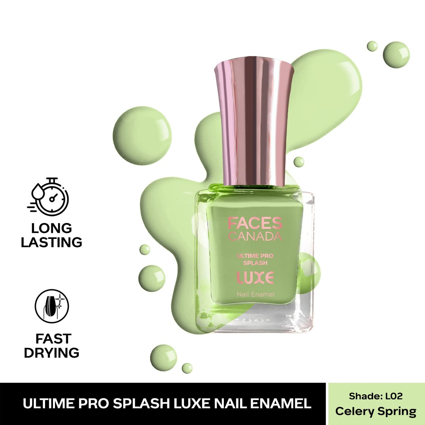 FACES NAIL PAINT L02 CELERY SPRING 12ML