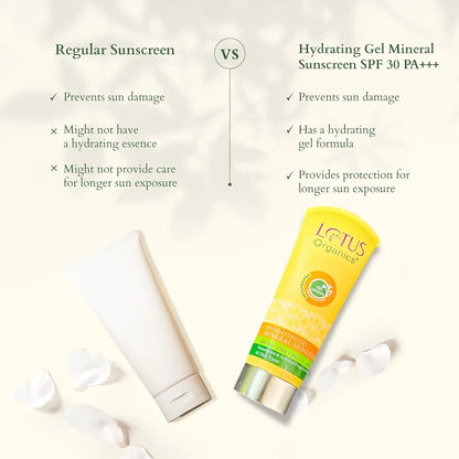 LOTUS ORGANICS HYDRATING GEL MINRAL SUNSCREEN SPF 30 50GM