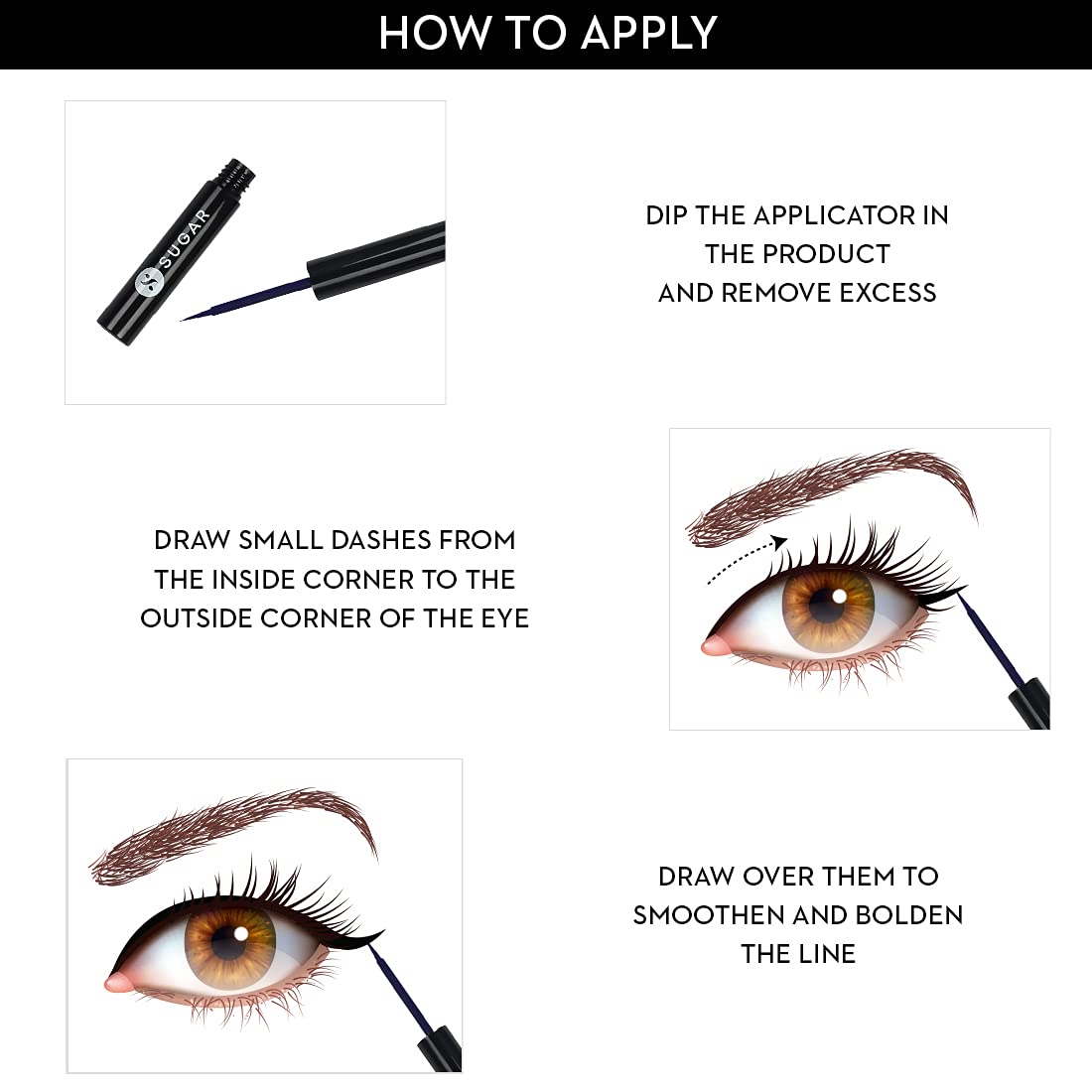 SUGAR EYELINER SMUDGEPROOF 01 BLACK SWAN 1.7 ML