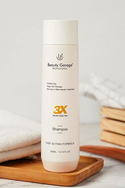 BEAUTY GARAGE 3X KERATIN SHAMPOO 300ML