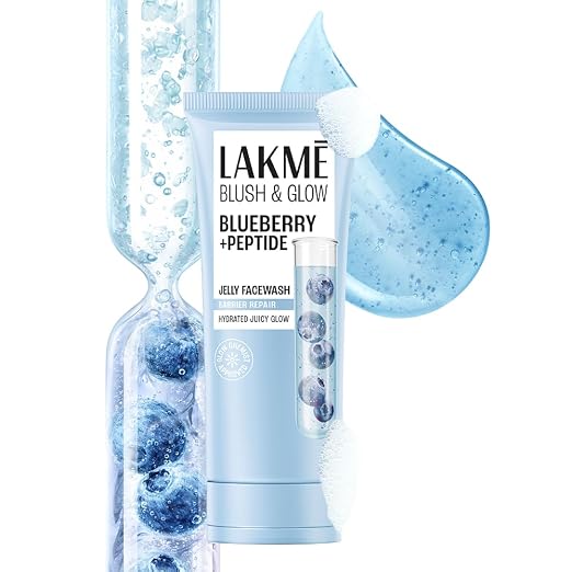 LAKME BLUSH & GLOW BLUEBERRY PEPTIDE JELLY FACEWASH 100 GM