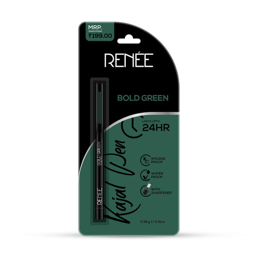 RENEE KAJAL PEN WITH SHARPNER BOLD GREEN 0.35G