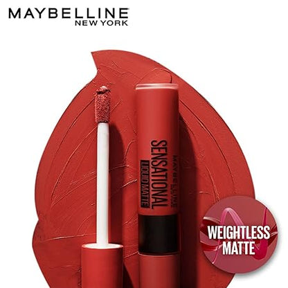 MAYBELLINE SENSATINAL  LIQUID MATTE LIPSTICK  12 MORE THAN RED  CSLSLM12