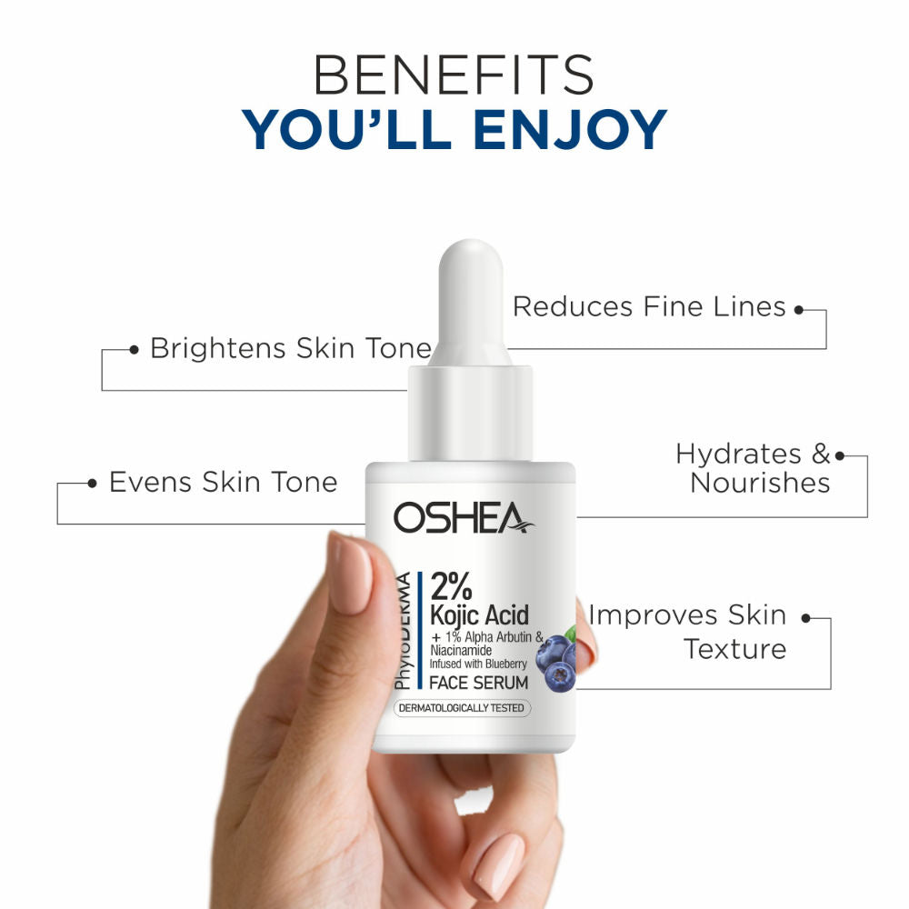 OSHEA PHYTO DERMA 2% KOJIC ACID FACE SERUM 30ML