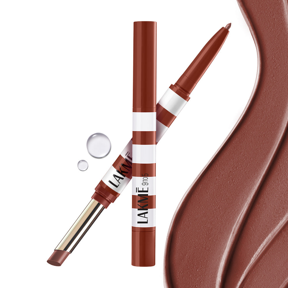LAKME 9TO5 HYA BEACH EDIT SPF 30 LIPSTICK + LINER AFTER HOURS NUDE