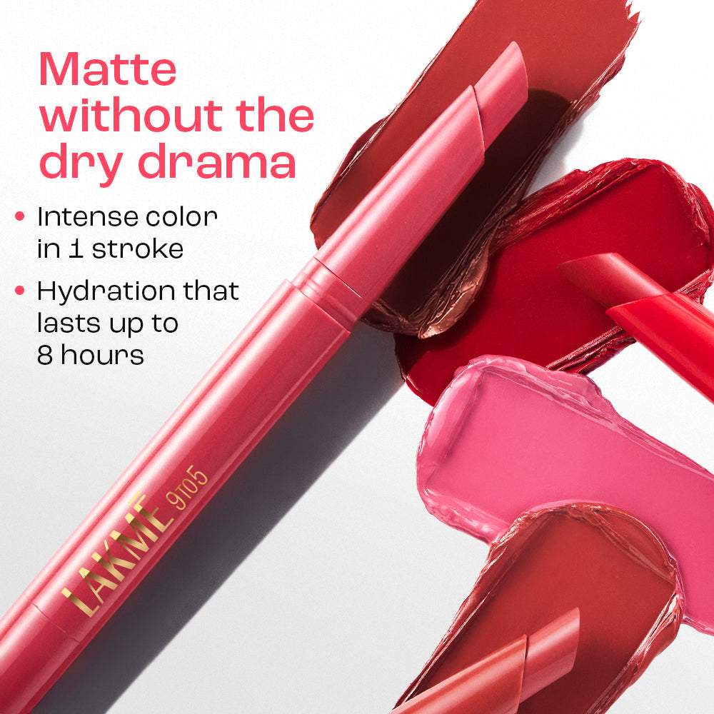 LAKME 9TO5 FOREVER MATTE LIP CRAYON AMBITION RED 1.1G