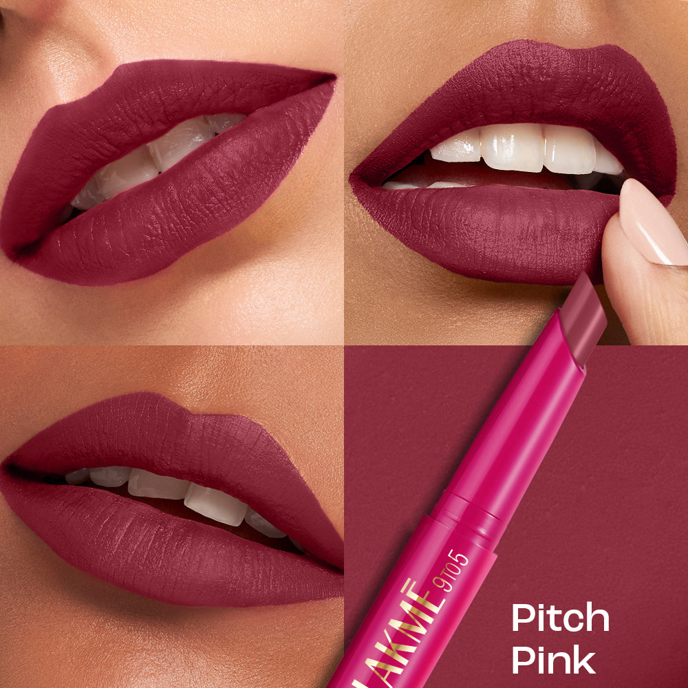LAKME 9TO5 FOREVER MATTE LIP CRAYON PITCH PINK 1.1G