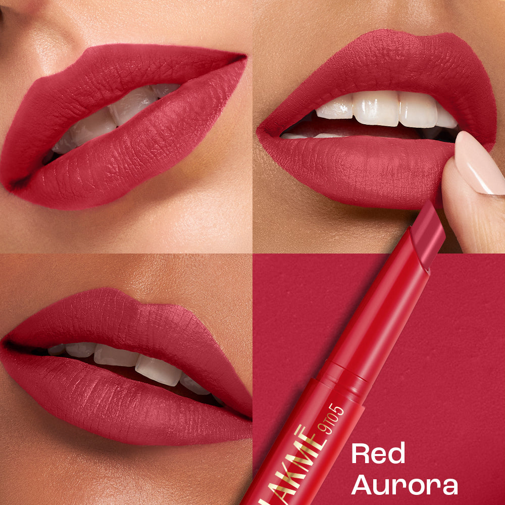 LAKME 9TO5 FOREVER MATTE LIP CRAYON RED AURORA 1.1G