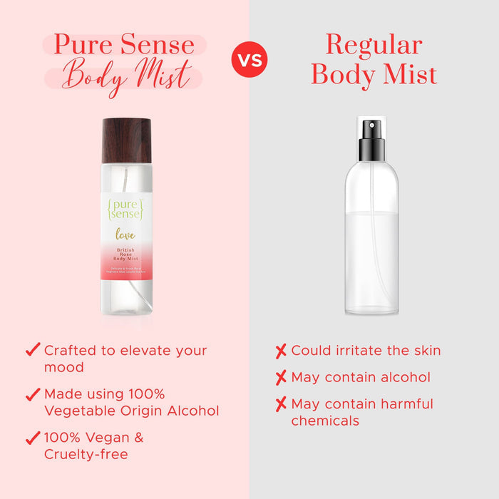 PURE SENSE BODY MIST BRITISH ROSE 150ML