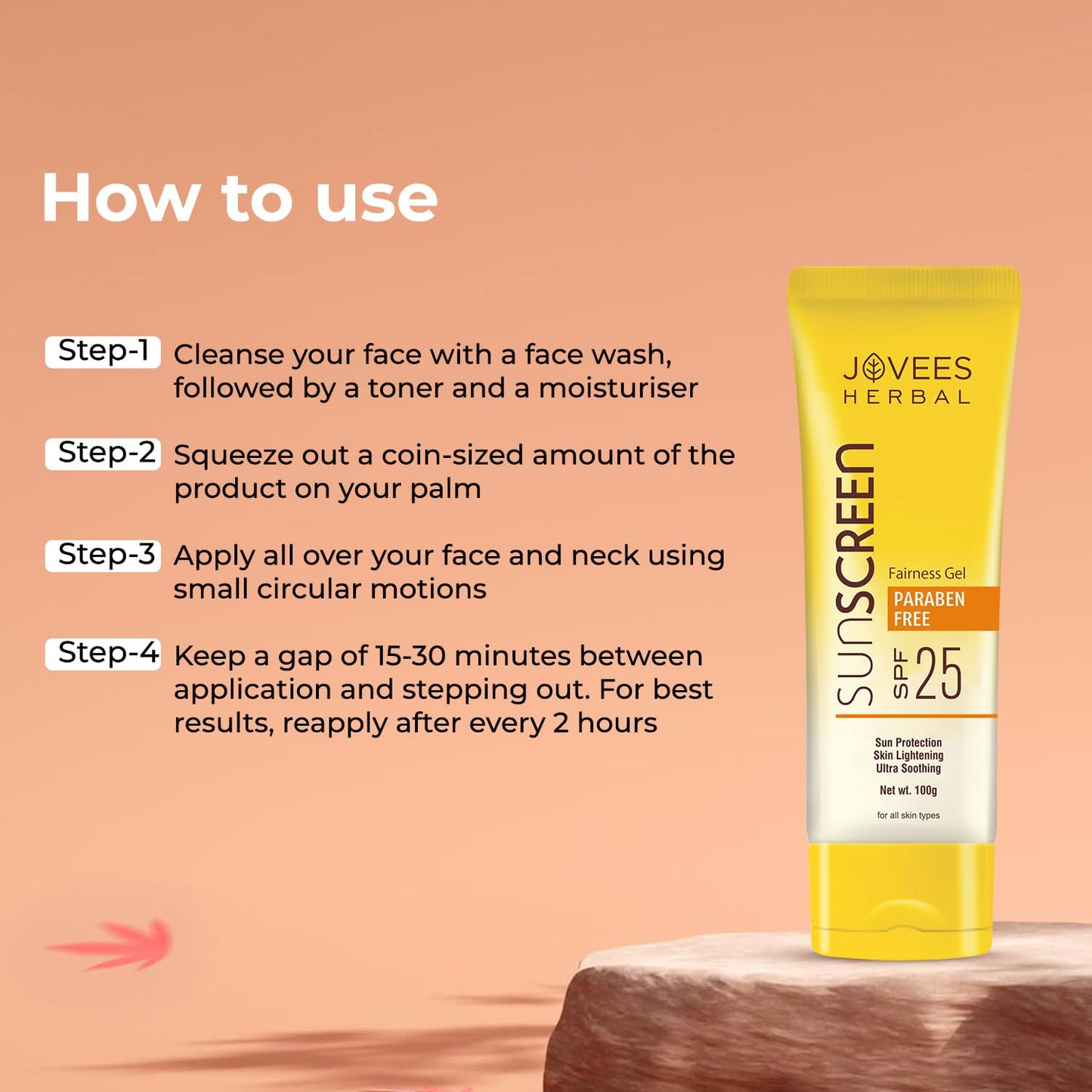 JOVEES SPF 25 SUNSCREEN GEL 100 GM