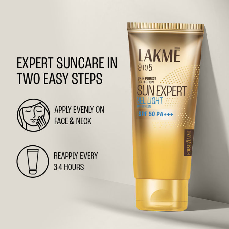 LAKME 9TO5 SUN EXPERT LIGHT WEIGHT GEL SPF 50 PA+++ 100G