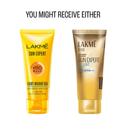 LAKME 9TO5 SUN EXPERT LIGHT WEIGHT GEL SPF 50 PA+++ 100G