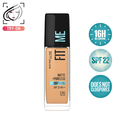 MAYBELLINE FOUNDATION FITME PUMP 126 30ML