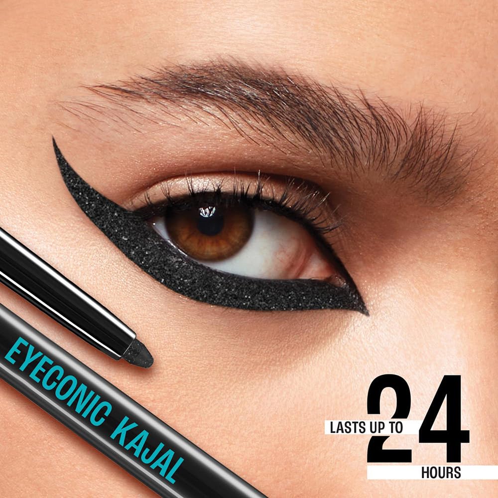 LAKME 9TO5 EYECONIC KHOL SPARKLING BLACK KAJAL 0.35GM