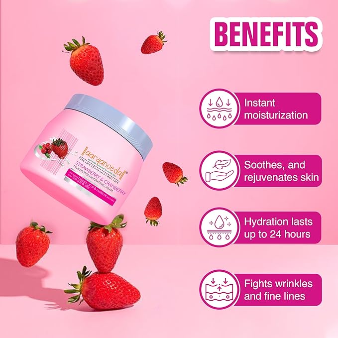 ARYANVEDA STRAWBERRY AND CRANBERRY CREAM 400GM