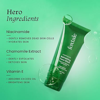 FOXTALE CLEAN SLATE REFRESHING FACE WASH 100ML