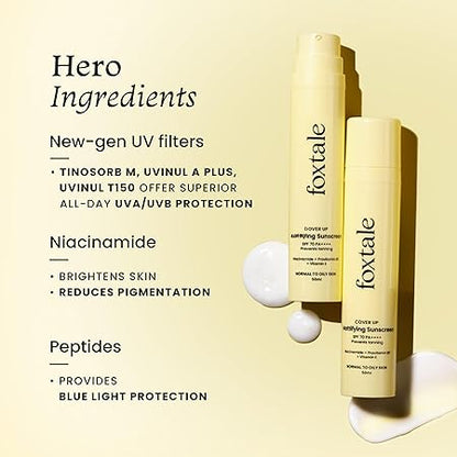 FOXTALE COVER UP MATTIFYING SUNSCREEN SPF 70 PA++++ 50ML