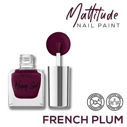 RENEE HYPER GEL NAIL PAINT FRENCH PLUM 10ML