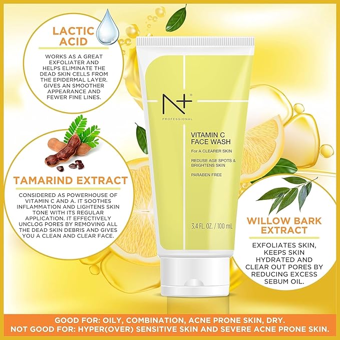 NANDINI N PLUS VITAMIN C FACE WASH 100ML