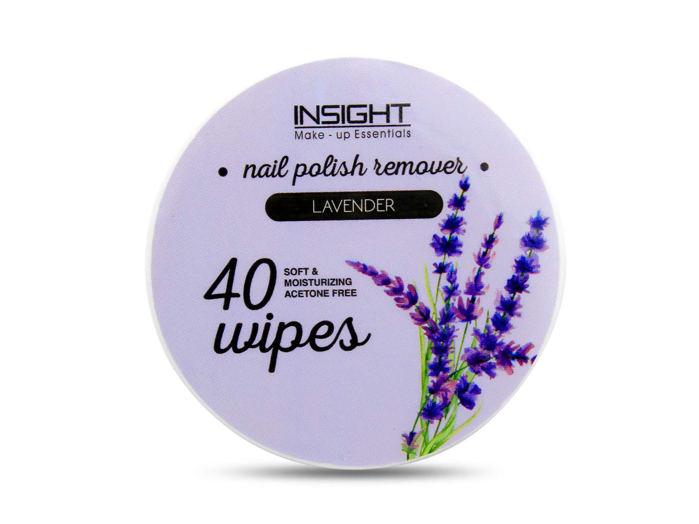 इनसाइट नेल पेंट रिमूवर लैवेंडर 45 वाइप्स