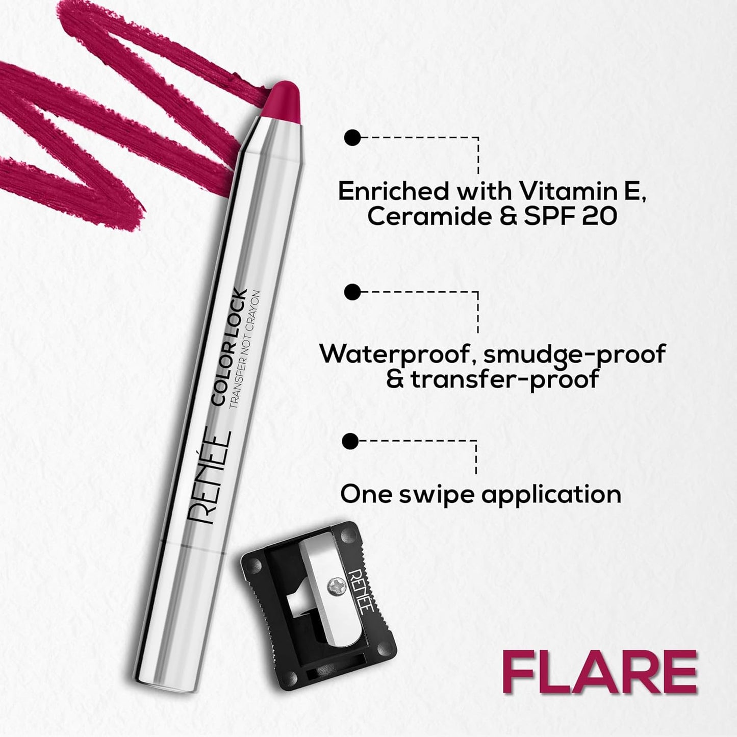 RENEE COLOR LOCK TRANSFER NOT CRAYON SPF 20 FLARE 3G