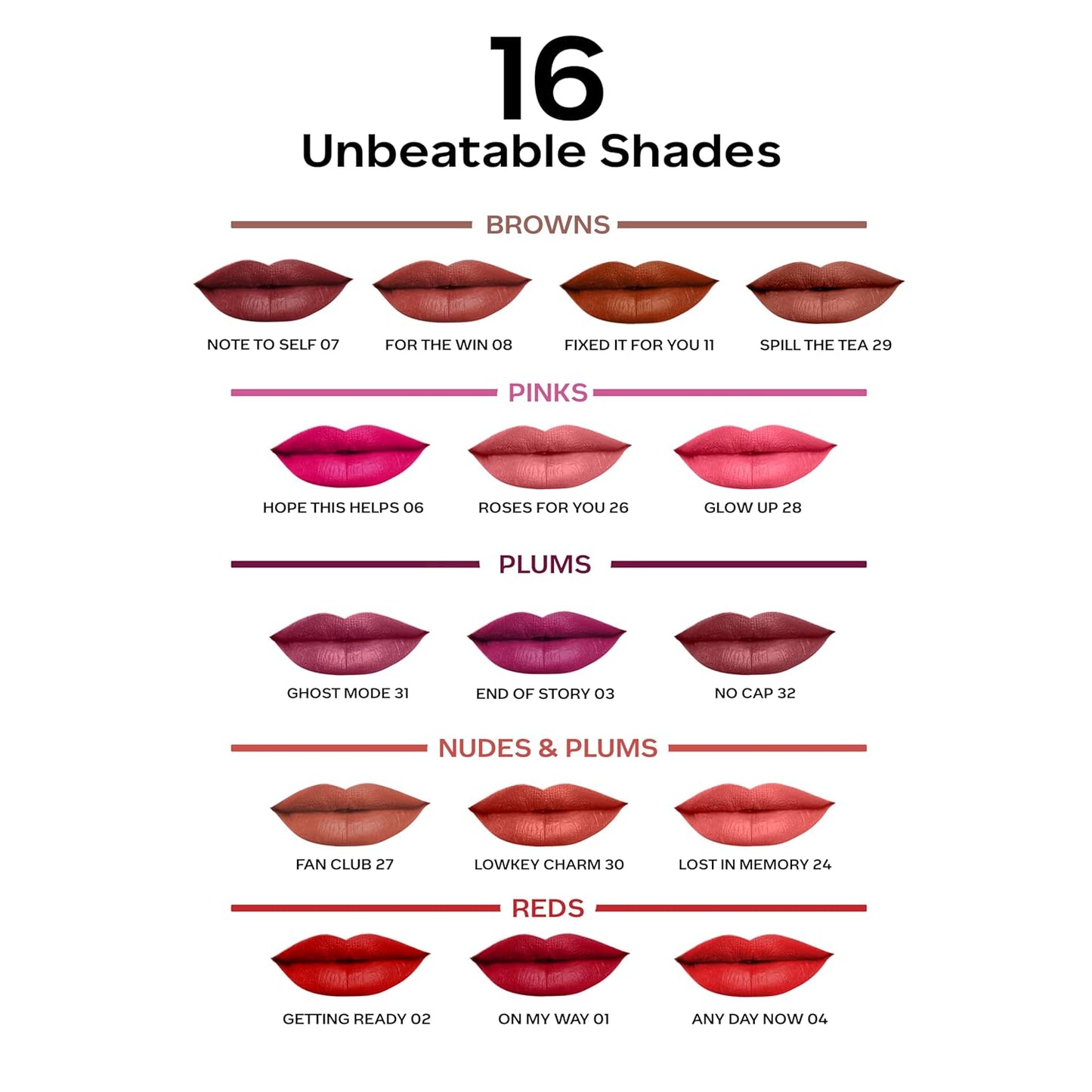 FACES COMFY MATTE LIP COLOR 03 END OF STORY 3.8ML