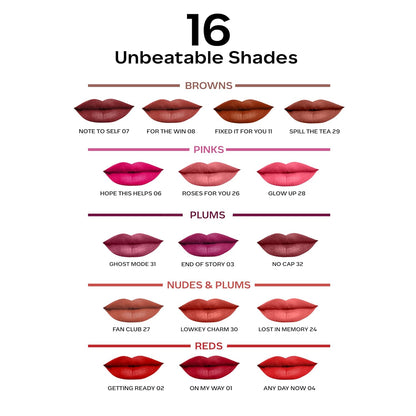 FACES COMFY MATTE LIP COLOR 03 END OF STORY 3.8ML