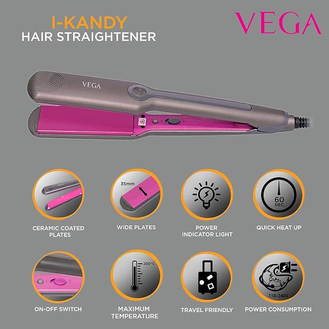 VEGA VHSH-25 HAIR STRAIGHTNER 1 N