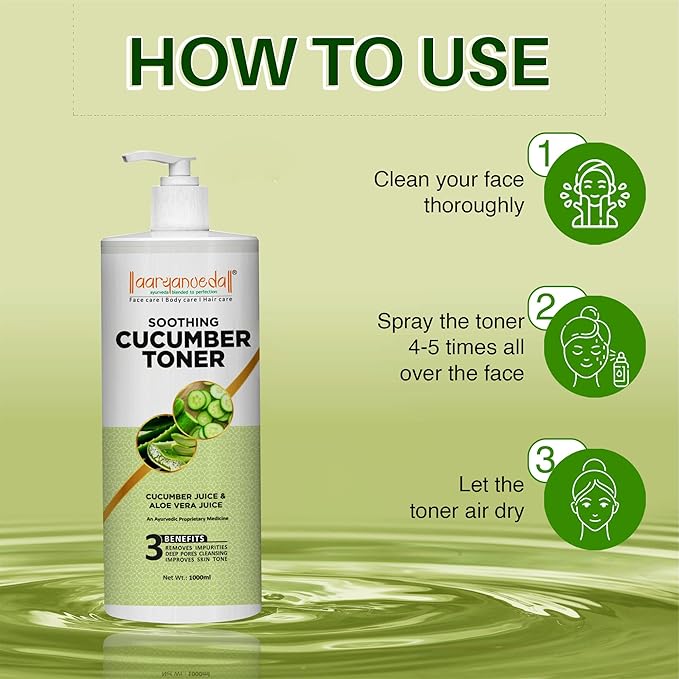 ARYANVEDA SOOTHING CUCUMBER TONER 1000ML