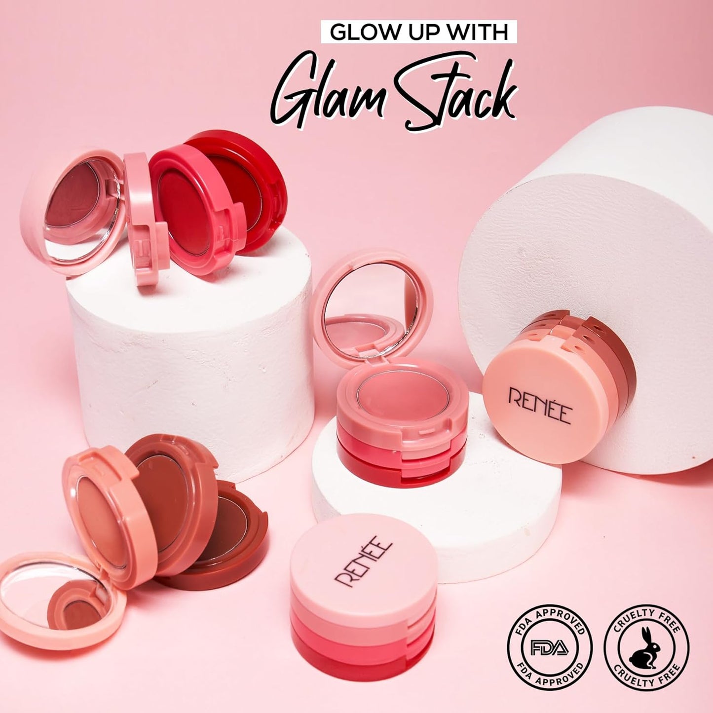 RENEE GLAM STACK NUDE LIP & CHEEK TINT 4.5G