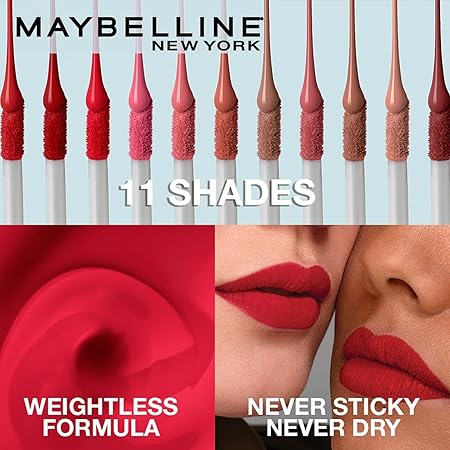 MAYBELLINE LIPSTICK LIQUID CS MATTE 08 SENSATIONALLY ME