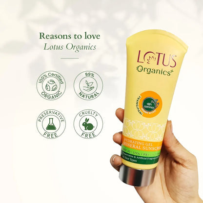 LOTUS ORGANICS HYDRATING GEL MINRAL SUNSCREEN SPF 30 50GM