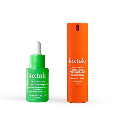 FOXTALE SMOOTH  SAILING AHA BHA EXFOLIATING SERUM 30ML