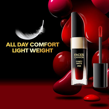 FACES COMFY MATTE PRO LIP COLOR 04 RUBESCENT RED (CC5268) 5.5ML
