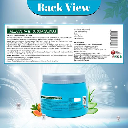 ARYANVEDA ALOEVERA PAPAYA SCRUB 400GM