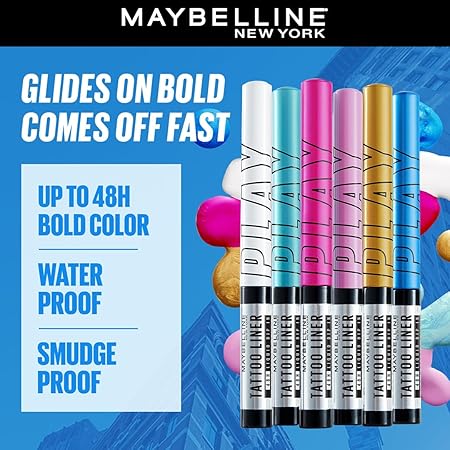 MAYBELLINE EYELINER TATTO PLAY BLUE 2.1ML  LTLPBLUE