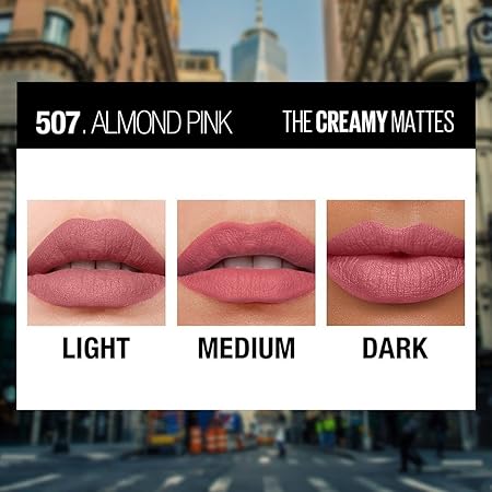 MAYBELLINE LIPSTICK CREAMY MATTE 507 ALMOND PINK