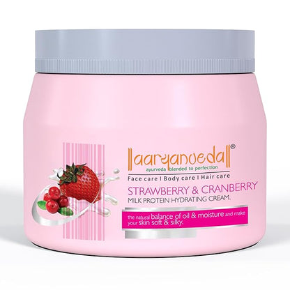 ARYANVEDA STRAWBERRY AND CRANBERRY CREAM 400GM