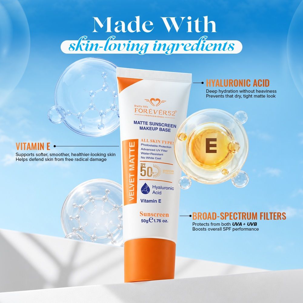 FOREVER 52 VELVET MATTE SUNSCREEN MAKEUP BASE FVS001 50G