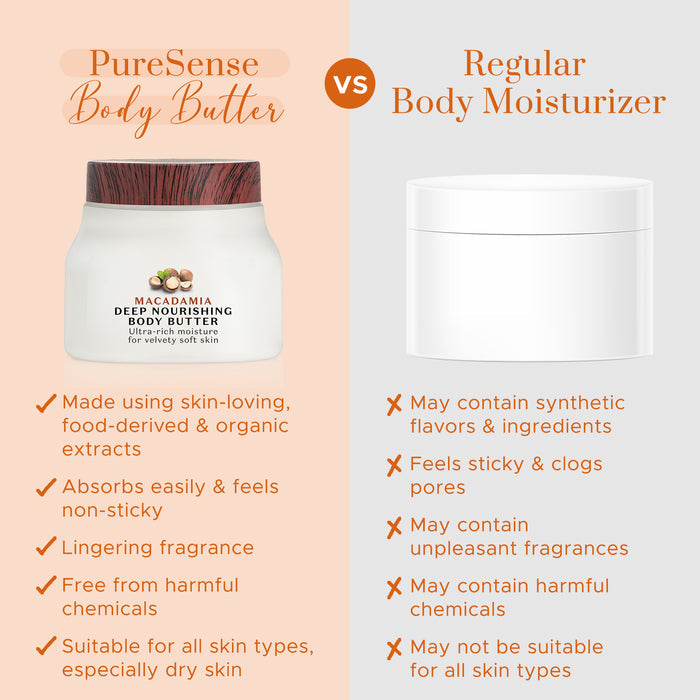 PURE SENSE BODY BUTTER DEEP NOURISHMACADMIA 140 ML