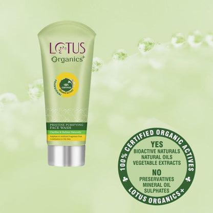 LOTUS ORGANICS PRISTINE PURIFYING FACE WASH 100GM