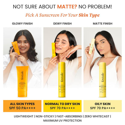 FOXTALE COVER UP MATTIFYING SUNSCREEN SPF 70 PA++++ 50ML