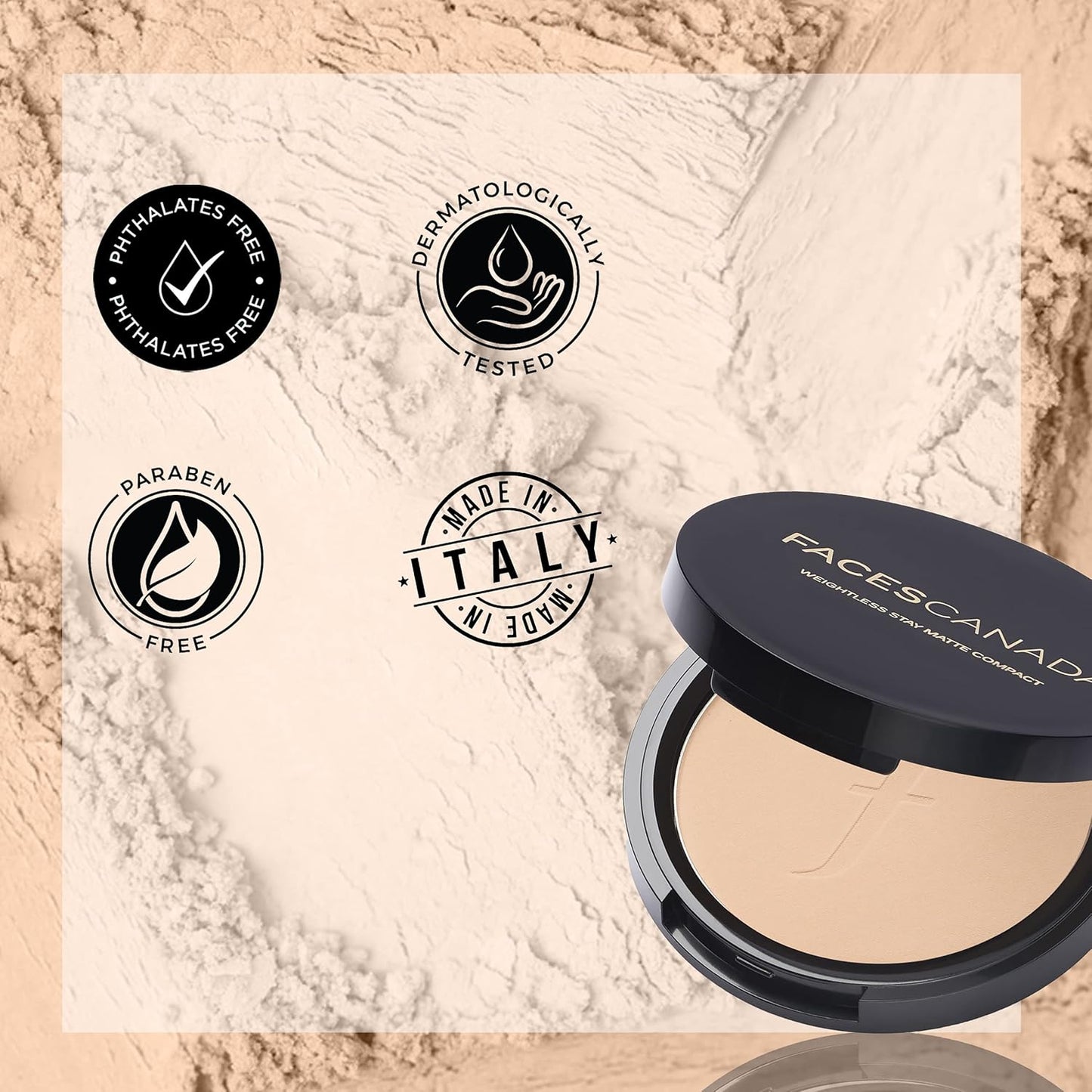 FACES WEIGHTLESS MATTE FINISH COMPACT 01 IVORY 9 G