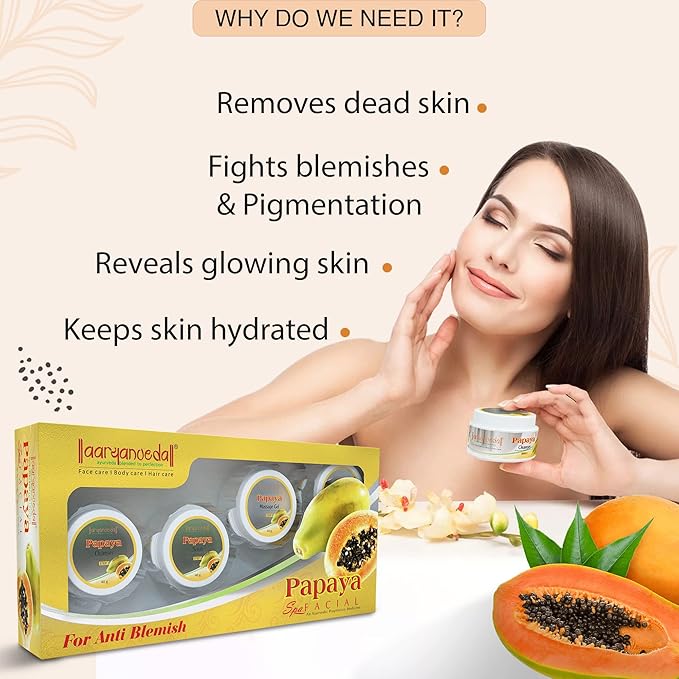 ARYANVEDA PAPAYA FACIAL KIT 210GM