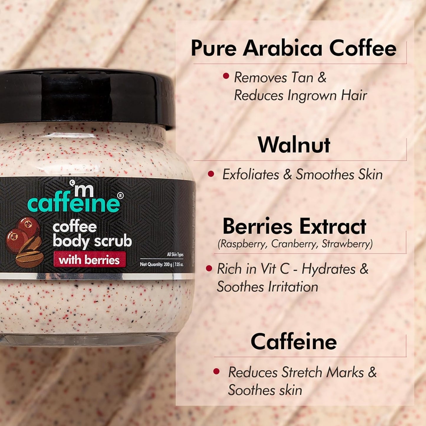MCAFFEINE BODY SCRUB COFFE WITH BERRIES 200G