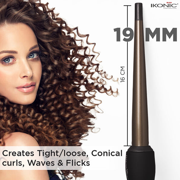 IKONIC PROFESSIONAL HAIR TONG CONICAL CNT-19 BLACK